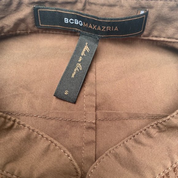 BCBGMaxAzria - Chestnut Western Styled 3/4th Button Down Top, Size Small - Picture 5 of 7